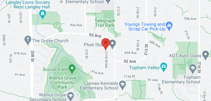 map of 21145 92A AVENUE